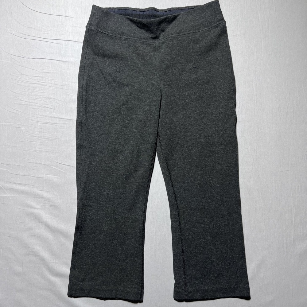 Kit and Ace Pants Womens 8 Gray Flare Pull On Stretch Dress‎ Comfy Charcoal